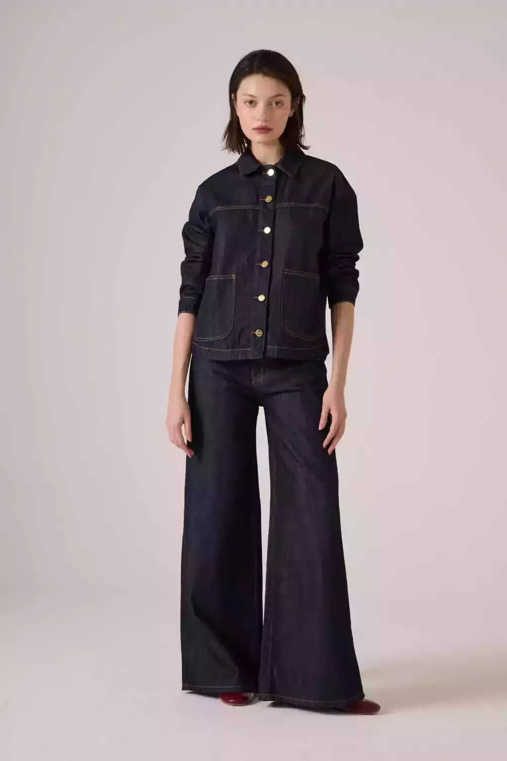 JEAN WIDE LEG DARK BLUE