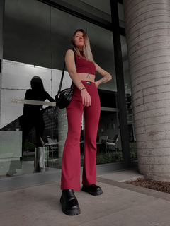 calça flare marsala MFMD