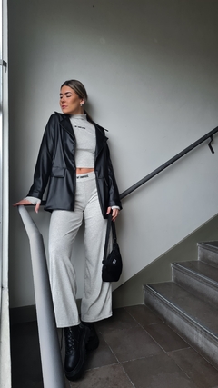 black leather blazer na internet