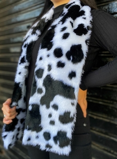 manta pelúcia cow print