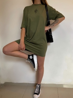 camisetão serpente verde