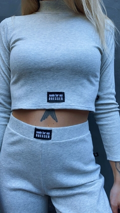 cropped made for my dresser cinza - loja online