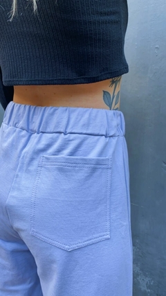 wide leg moletinho lilás - comprar online