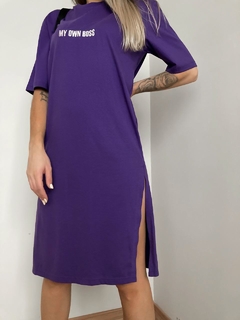 camisetão midi my own bo$$ roxo - comprar online