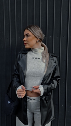Imagem do black leather blazer