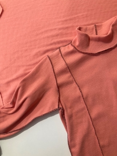 cropped manga longa rework rosa
