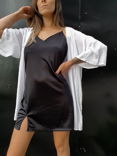 Imagem do slip dress satin preto