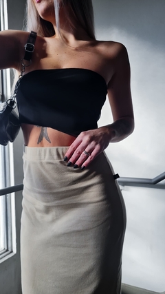 cropped bond tule preto - DRESSER