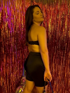 top lenço satin preto - loja online