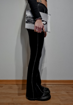 calça flare rework preta na internet