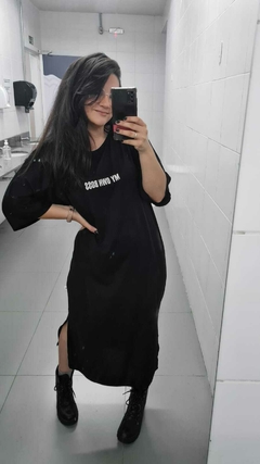 camisetão midi my on bo$$ preto