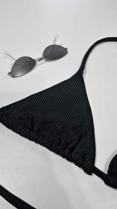top biquiní cortininha preto - comprar online