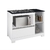 Imagem do Balcão de Cozinha Amanda para Cooktop 5 bocas 1 Porta 1 Gaveta Branco