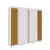 Guarda Roupa Casal 100% Mdf 6 Portas Ripado 6 Gavetas Eliza Acp Móveis Branco/Cinamomo - ACP MOVEIS - GUILHERME ELETRO