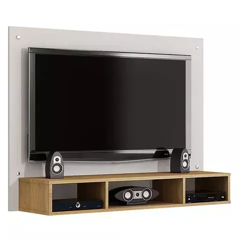 Painel para TV ate 46 Polegadas Atena Valdemoveis Off White/Cinamomo