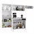 Cozinha de Aço Compacta 4 Peças 10 Portas 1 Gaveta Diamante Smart Telasul - preto com branco na internet
