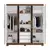 Guarda Roupa Casal Espelho 6 Portas 3 Gavetas NT5190 Notável Móveis - comprar online