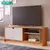 Rack Bancada Para Tv Até 55' 100% Mdf 2 Portas 1 Prateleira Volpi Permobili Cinamomo/Off White