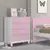 Quarto Infantil Branco/Rosa Roupeiro + Cômoda