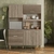 Kit Cozinha Athena 140 5 Portas Avelã/Off White Cristal - Nicioli