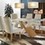 Conjunto: Mesa Sala Jantar Imperatriz Tampo Madeirado c/ Vidro 180cm Canto Reto + 6 Cadeiras Lunara Imbuia/Creme - Rufato - comprar online