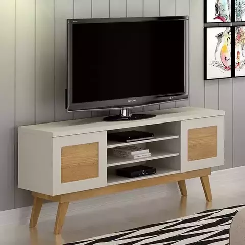 Rack Bancada Detroit Off White Cinamomo Valdemóveis - VALDEMOVEIS