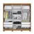 Guarda Roupa Casal 3 Portas 4 Gavetas com Espelhos NT5020 Notável Móveis - comprar online