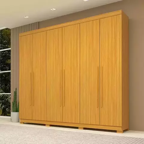 Guarda Roupa Casal 6 Portas MDF Núbia S/ Espelho - ACP MÓVEIS