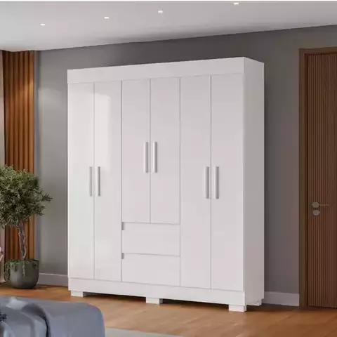 Guarda Roupa Maya 6 Portas com Pés - mrp Móveis - comprar online