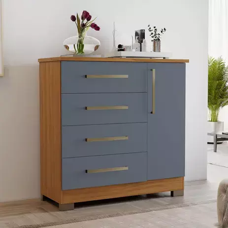 Cômoda 4 Gavetas 1 Porta NT 5185 Notável Móveis
