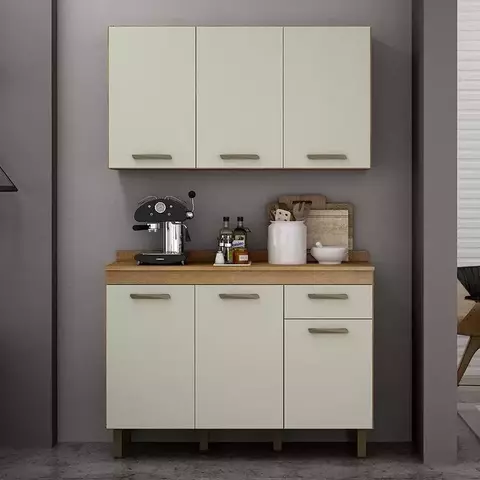 Balcão e Aéreo São Luiz 1.20m Cinamomo/Off White