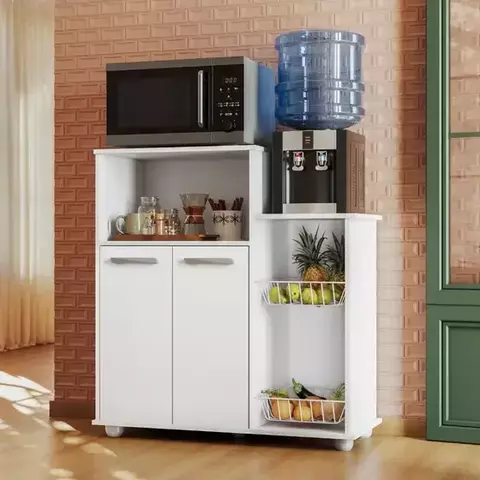 Armário Multiuso Fruteira Sollys 2 Portas Branco Poliman - comprar online