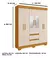 Imagem do Guarda Roupa 6 Portas com Pés + Espelhos Maya mrp Móveis -