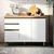 Balcão Gabinete de Cozinha Ronipa Chardonnay 120cm Castanho/Branco