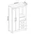Roupeiro NT6020 Capelinha 2 Portas 3 Gavetas com Espelho e Pés Notavel - Branco Com Rosa - loja online