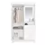 Roupeiro NT6020 Capelinha 2 Portas 3 Gavetas com Espelho e Pés Notavel - Branco Com Rosa - GUILHERME ELETRO