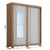 Roupeiro Heloisa c/ espelho 2 Portas 3 Gavetas 100% MDF Larg. 1.80m Café/Off White na internet