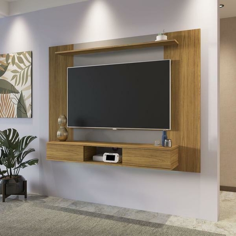 Painel Para Tv Até 75 Polegadas Nevada 2 Portas Carvalho/grafite - Artely Móveis