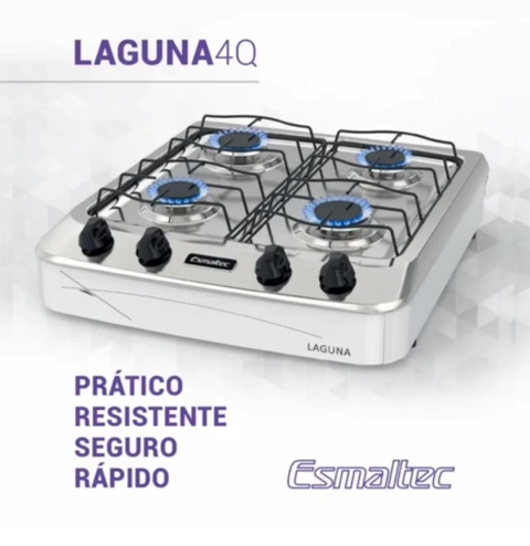 Fogão 4 bocas portátil esmaltec modelo Laguna