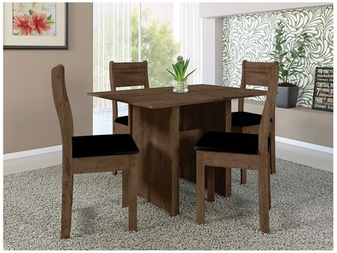 Mesa de Jantar 4 Cadeiras Retangular Guilherme