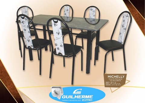 Mesa Michelly 150x75 com 06 Cadeiras -