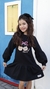 Vestido Moletom Preto - comprar online