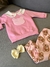 Conjunto Usinha coração - Rosa - comprar online