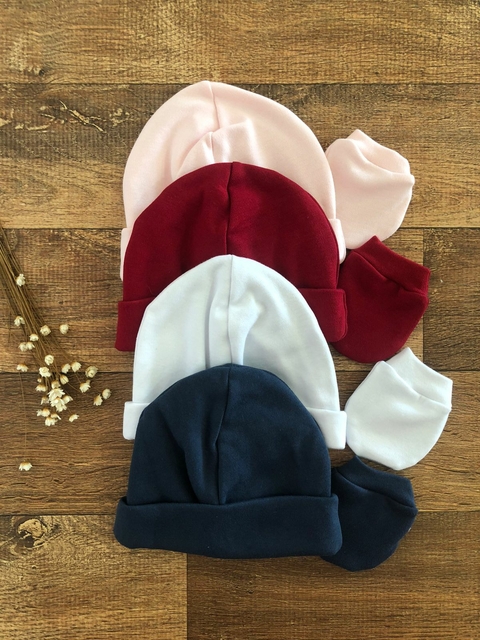 Kit de Touca e luvas em 100% Algodão