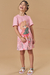 Vestido Ursinha Rosé com Aplique de Flor - loja online