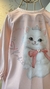 Vestido Gatinha Rosè Manga Longa - loja online