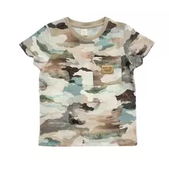Remera camuflada bolsillo Tierra