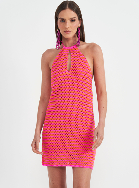 Vestido Tricô Listrado