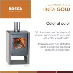Salamandra a leña Bosca Gold 380 Acero Inoxidable en internet
