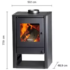 Salamandra a leña Bosca Gold 380 Charcoal - comprar online